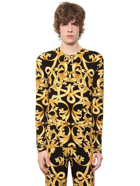 versace print pajamas|Versace pajamas for women.